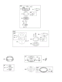 Flywheel, Rewind Starter parts for Briggs & Stratton Engine 28M707-0102-01 from AppliancePartsPros.com