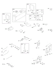 Controls, Springs, Fuel Tank, Hoses, Pump parts for Briggs & Stratton Engine 28M707-0128-01 from AppliancePartsPros.com