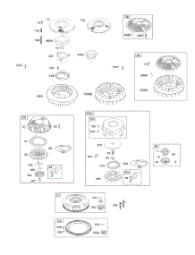 Flywheel Fan, Rotating Screen, Flywheel, Rewind Starter parts for Briggs & Stratton Engine 28N777-0119-01 from AppliancePartsPros.com