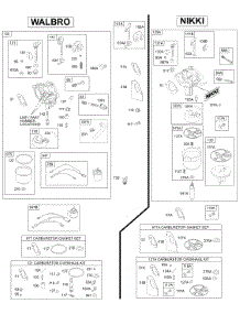 Carburetor parts for Briggs & Stratton Engine 28N777-1194-E1 from AppliancePartsPros.com