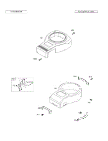 Blower Housing / Shrouds parts for Briggs & Stratton Engine 28P777-0644-E1 from AppliancePartsPros.com
