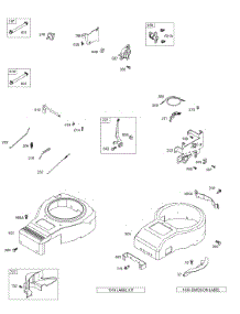 Blower Housings, Label And Emissions Labels, Controls, Fuel Pump, Springs parts for Briggs & Stratton Engine 28Q777-0627-A2 from AppliancePartsPros.com