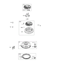 Flywheel, Ring Gear, Screens parts for Briggs & Stratton Engine 28Q777-0636-E1 from AppliancePartsPros.com