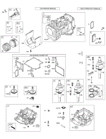 Crankshaft, Sump, Cylinder, Piston / Rings, Connecting Rod parts for Briggs & Stratton Engine 28Q777-0641-A1 from AppliancePartsPros.com