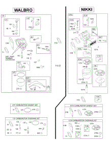 Carburetor, Overhaul Kit parts for Briggs & Stratton Engine 28S707-1149-E1 from AppliancePartsPros.com