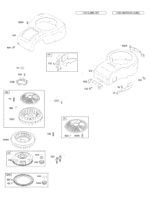 Blower Housing, Flywheel, Rotating Screen parts for Briggs & Stratton Engine 28S777-1111-E1 from AppliancePartsPros.com