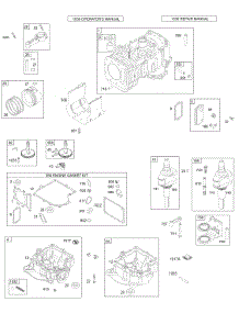 Crankcase Cover / Sump, Crankshaft, Cylinder, Piston / Rings, Connecting Rod parts for Briggs & Stratton Engine 28S777-1148-E1 from AppliancePartsPros.com