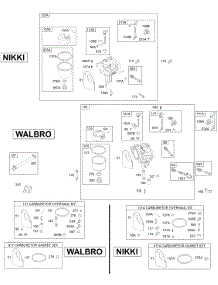 Carburetors, Gaskets parts for Briggs & Stratton Engine 28T707-1119-E1 from AppliancePartsPros.com