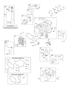 Cylinder, Piston, Crankshaft, Sump, Gaskets, Head parts for Briggs & Stratton Engine 28T707-1121-E1 from AppliancePartsPros.com