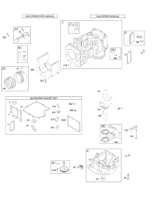 Cylinder, Crankshaft, Sump, Piston / Rings parts for Briggs & Stratton Engine 28U707-1121-E1 from AppliancePartsPros.com