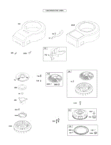 Blower Housing, Flywheel, Flywheel Fans parts for Briggs & Stratton Engine 28U707-1174-E1 from AppliancePartsPros.com