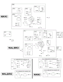 Carburetors, Gaskets parts for Briggs & Stratton Engine 28V707-1113-E2 from AppliancePartsPros.com