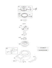 Flywheel, Blower, Shields, Screens parts for Briggs & Stratton Engine 28V707-1116-E1 from AppliancePartsPros.com