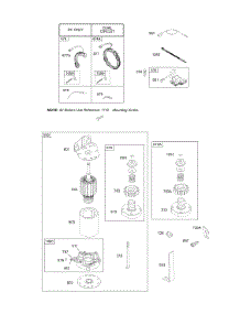 Alternator, Electric Starter parts for Briggs & Stratton Engine 28V707-1117-E1 from AppliancePartsPros.com