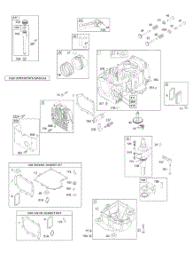 Cylinder, Head, Crankshaft, Sump, Gaskets, Piston parts for Briggs & Stratton Engine 28V707-1117-E1 from AppliancePartsPros.com