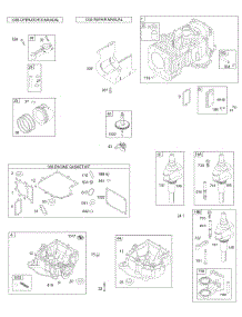 Crankshaft, Sump, Engine Gaskets, Cylinder, Piston / Rings, Camshaft parts for Briggs & Stratton Engine 28W707-0122-99 from AppliancePartsPros.com