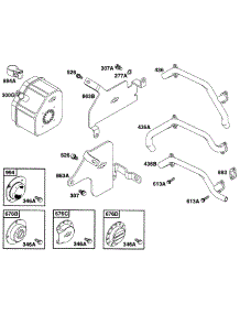 Muffler Grp, Manifolds parts for Briggs & Stratton Engine 290442-0031-01 from AppliancePartsPros.com