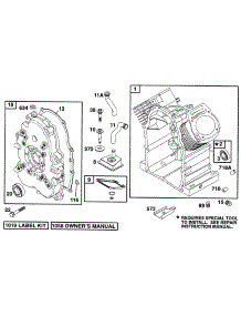 Cylinder, Crankcase Cov parts for Briggs & Stratton Engine 290442-0353-01 from AppliancePartsPros.com