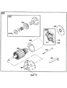 Electric Starter parts for Briggs & Stratton Engine 290442-0443-01 from AppliancePartsPros.com