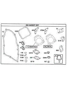 Gasket Sets parts for Briggs & Stratton Engine 290447-0022-01 from AppliancePartsPros.com