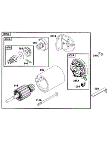 Electric Starter parts for Briggs & Stratton Engine 290447-0073-99 from AppliancePartsPros.com