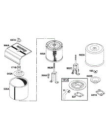 Air Cleaner Grp parts for Briggs & Stratton Engine 290447-0341-99 from AppliancePartsPros.com