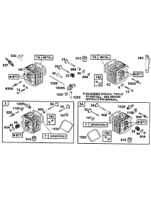 Head Assys parts for Briggs & Stratton Engine 290447-1073-A1 from AppliancePartsPros.com