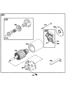 Electric Starter parts for Briggs & Stratton Engine 290777-0016-99 from AppliancePartsPros.com