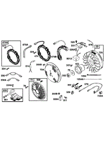 Flywheel, Screens, Elect parts for Briggs & Stratton Engine 290777-0031-99 from AppliancePartsPros.com