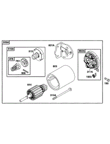 Electric Starter parts for Briggs & Stratton Engine 290777-0033-99 from AppliancePartsPros.com