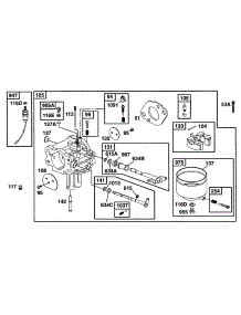 Carburetor Assy, parts for Briggs & Stratton Engine 290777-0100-01 from AppliancePartsPros.com