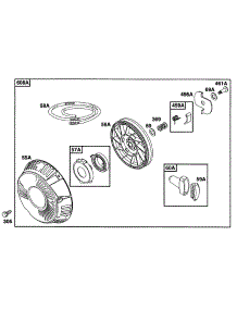 Rewind Starter Assy parts for Briggs & Stratton Engine 290777-0107-01 from AppliancePartsPros.com