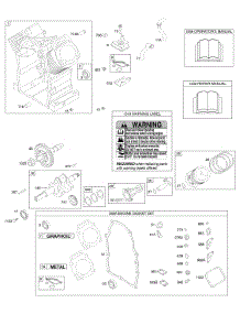 Cylinder, Piston / Rings / Connecting Rod, Engine Gasket Set parts for Briggs & Stratton Engine 294442-0480-01 from AppliancePartsPros.com