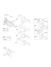 Exhaust System parts for Briggs & Stratton Engine 294442-1181-E1 from AppliancePartsPros.com
