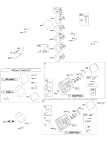 Cylinder Head, Valve Covers, Valve Gasket Set parts for Briggs & Stratton Engine 294447-1236-A1 from AppliancePartsPros.com