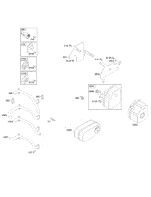 Exhaust System parts for Briggs & Stratton Engine 294447-1252-01 from AppliancePartsPros.com