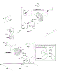Cylinder Head, Valve Gasket Set parts for Briggs & Stratton Engine 294777-0016-02 from AppliancePartsPros.com