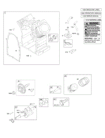 Cylinder, Crankshaft, Piston / Rings / Connecting Rod parts for Briggs & Stratton Engine 295347-0195-F1 from AppliancePartsPros.com