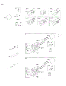 Cylinder Head, Valves parts for Briggs & Stratton Engine 295442-0160-B1 from AppliancePartsPros.com