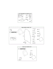 Engine Gasket Set, Valve Gasket Set parts for Briggs & Stratton Engine 295442-0160-B1 from AppliancePartsPros.com