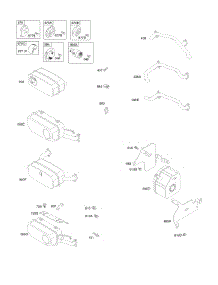 Exhaust System parts for Briggs & Stratton Engine 295442-0160-B1 from AppliancePartsPros.com
