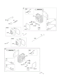 Cylinder Head, Valves parts for Briggs & Stratton Engine 295777-0100-E1 from AppliancePartsPros.com