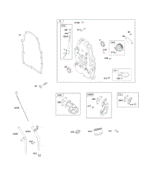 Crankcase Cover, Sump, Oil Filter, Dip Stick parts for Briggs & Stratton Engine 296442-0001-H1 from AppliancePartsPros.com