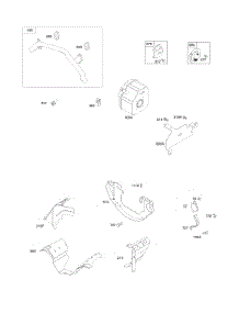 Exhaust, Air Guides parts for Briggs & Stratton Engine 296442-0002-H1 from AppliancePartsPros.com