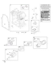 Camsahft, Crankshaft, Cylinder, Piston, Rings, Connecting Rod, Breather parts for Briggs & Stratton Engine 296442-0005-H1 from AppliancePartsPros.com