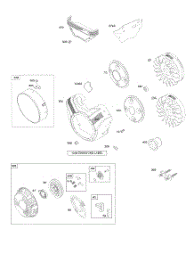 Blower Housing, Flywheel, Debris Guard parts for Briggs & Stratton Engine 296446-0006-H1 from AppliancePartsPros.com
