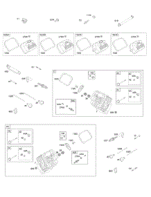 Cylinder Head, Valves parts for Briggs & Stratton Engine 297340-0008-G1 from AppliancePartsPros.com