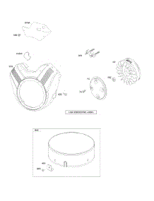 Blower Housing, Flywheel, Debris Guard parts for Briggs & Stratton Engine 297340-0153-G1 from AppliancePartsPros.com