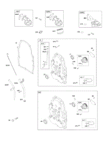 Crankcase Cover, Sump, Oil Filter, Dip Stick parts for Briggs & Stratton Engine 297347-0159-G1 from AppliancePartsPros.com
