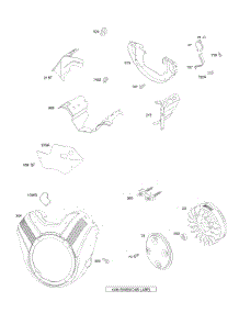 Blower Housing, Flywheel, Air Guides parts for Briggs & Stratton Engine 297447-0159-G1 from AppliancePartsPros.com